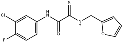 N-(3-Chloro-4-fluorophenyl)-2-[(2-furylmethyl)amino]-2-thioxoacetamide 结构式