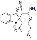 2-Amino-7,7-dimethyl-5,11,13-trioxospiro[4,6,7,8-TETRAHYDRO2H-chromene-4,2'-indane]-3-carbonitrile 结构式