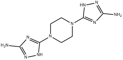 5-[4-(3-AMINO-1H-1,2,4-TRIAZOL-5-YL)PIPERAZINO]-1H-1,2,4-TRIAZOL-3-AMINE 结构式