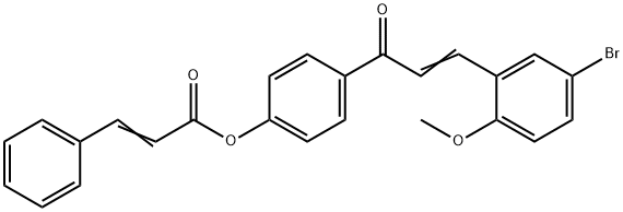 4-[3-(5-BROMO-2-METHOXYPHENYL)ACRYLOYL]PHENYL 3-PHENYLACRYLATE 结构式