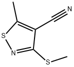 5-甲基-3-(甲硫基)异噻唑-4-甲腈 结构式