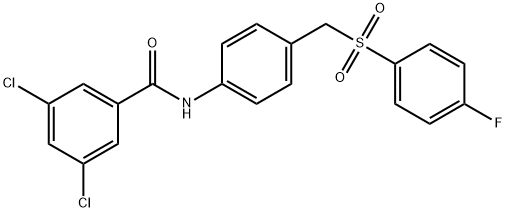 3,5-DICHLORO-N-(4-([(4-FLUOROPHENYL)SULFONYL]METHYL)PHENYL)BENZENECARBOXAMIDE 结构式