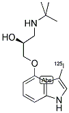 (-)-PINDOLOL, [125I]IODO- 结构式