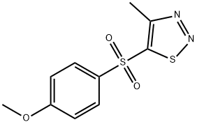 4-METHOXYPHENYL 4-METHYL-1,2,3-THIADIAZOL-5-YL SULFONE 结构式