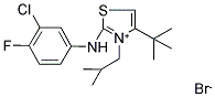 4-(TERT-BUTYL)-2-(3-CHLORO-4-FLUOROANILINO)-3-ISOBUTYL-1,3-THIAZOL-3-IUM BROMIDE 结构式