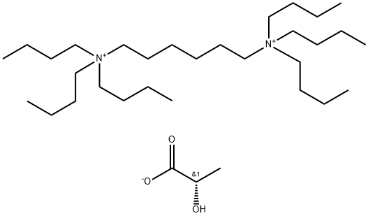 N,N′-六亚甲基双(三丁基铵 L-乳酸盐) 二水合物 结构式