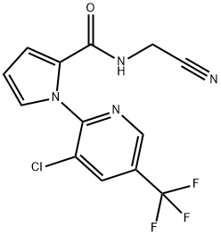 1-[3-CHLORO-5-(TRIFLUOROMETHYL)-2-PYRIDINYL]-N-(CYANOMETHYL)-1H-PYRROLE-2-CARBOXAMIDE 结构式