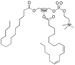 L-3-PHOSPHATIDYLCHOLINE,1-PALMITOYL-2-[1-14C]LINOLEOYL 结构式