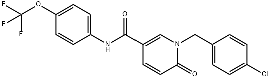 1-(4-CHLOROBENZYL)-6-OXO-N-[4-(TRIFLUOROMETHOXY)PHENYL]-1,6-DIHYDRO-3-PYRIDINECARBOXAMIDE 结构式