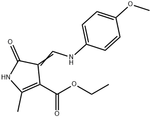 ETHYL 4-[(4-METHOXYANILINO)METHYLENE]-2-METHYL-5-OXO-4,5-DIHYDRO-1H-PYRROLE-3-CARBOXYLATE 结构式