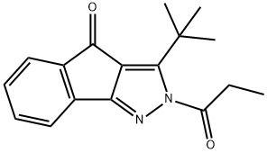 3-(TERT-BUTYL)-2-PROPANOYLINDENO[3,2-C]PYRAZOL-4-ONE 结构式