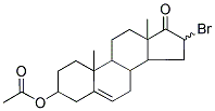 16-Bromo-10,13-dimethyl-17-oxo-2,3,4,7,8,9,10,11,12,13,14,15,16,17-tetradecahydro-1H-cyclopenta[a]phenanthren-3-yl acetate 结构式