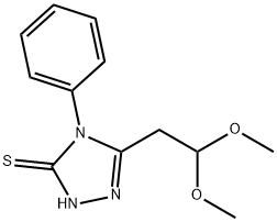 5-(2,2-二甲氧基乙基)-4-苯基-2,4-二氢-3H-1,2,4-三唑-3-硫酮 结构式
