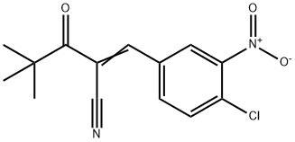 2-(2,2-DIMETHYLPROPANOYL)-3-(4-CHLORO-3-NITROPHENYL)PROP-2-ENENITRILE 结构式