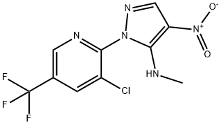 1-[3-CHLORO-5-(TRIFLUOROMETHYL)-2-PYRIDINYL]-N-METHYL-4-NITRO-1H-PYRAZOL-5-AMINE 结构式