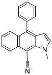 1-METHYL-4-PHENYL-1H-BENZO[F]INDOLE-9-CARBONITRILE 结构式