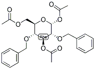 2,4-DI-O-BENZYL-1,3,6-TRI-O-ACETYL-A-D-GLUCOPYRANOSE 结构式