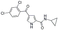 N-环丙基-4-(2,4-二氯苯甲酰基)-1H-吡咯-2-甲酰胺 结构式