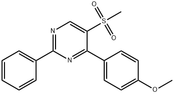 4-(4-METHOXYPHENYL)-2-PHENYL-5-PYRIMIDINYL METHYL SULFONE 结构式