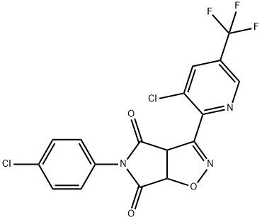 5-(4-CHLOROPHENYL)-3-[3-CHLORO-5-(TRIFLUOROMETHYL)-2-PYRIDINYL]-3AH-PYRROLO[3,4-D]ISOXAZOLE-4,6(5H,6AH)-DIONE 结构式