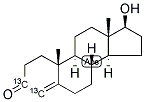 TESTOSTERONE (3,4-13C2) 结构式