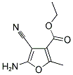 Ethyl 5-amino-4-cyano-2-methyl-3-furoate 结构式
