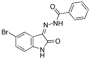 5-Bromo-3-(benzoylhydrazidyl)-2-oxoindoline 结构式