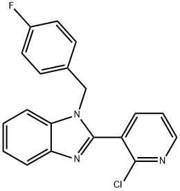 2-(2-Chloro-3-pyridinyl)-1-(4-fluorobenzyl)-1H-1,3-benzimidazole 结构式
