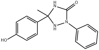 5-(4-羟基苯基)-5-甲基-2-苯基-1,2,4-三唑烷-3-酮 结构式