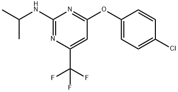 4-(4-氯苯氧基)-N-异丙基-6-(三氟甲基)嘧啶-2-胺 结构式