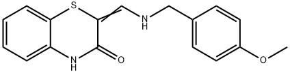 2-([(4-METHOXYBENZYL)AMINO]METHYLENE)-2H-1,4-BENZOTHIAZIN-3(4H)-ONE 结构式