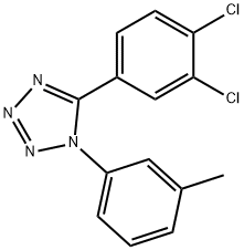 5-(3,4-DICHLOROPHENYL)-1-(3-METHYLPHENYL)-1H-1,2,3,4-TETRAAZOLE 结构式