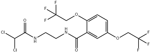 N-(2-[(2,2-DICHLOROACETYL)AMINO]ETHYL)-2,5-BIS(2,2,2-TRIFLUOROETHOXY)BENZENECARBOXAMIDE 结构式