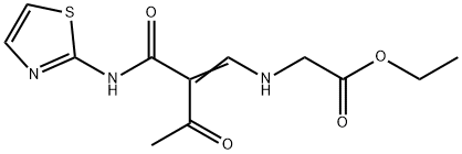 ETHYL 2-((3-OXO-2-[(1,3-THIAZOL-2-YLAMINO)CARBONYL]-1-BUTENYL)AMINO)ACETATE 结构式