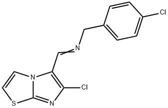 N-(4-CHLOROBENZYL)-N-[(6-CHLOROIMIDAZO[2,1-B][1,3]THIAZOL-5-YL)METHYLENE]AMINE 结构式