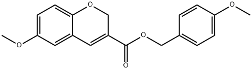 4-Methoxybenzyl 6-methoxy-2H-chromene-3-carboxylate 结构式
