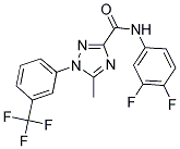 N-(3,4-DIFLUOROPHENYL)-5-METHYL-1-[3-(TRIFLUOROMETHYL)PHENYL]-1H-1,2,4-TRIAZOLE-3-CARBOXAMIDE 结构式