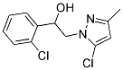 2-(5-CHLORO-3-METHYL-1H-PYRAZOL-1-YL)-1-(2-CHLOROPHENYL)ETHAN-1-OL 结构式