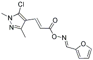 5-CHLORO-4-(3-([(2-FURYLMETHYLENE)AMINO]OXY)-3-OXOPROP-1-ENYL)-1,3-DIMETHYL-1H-PYRAZOLE 结构式