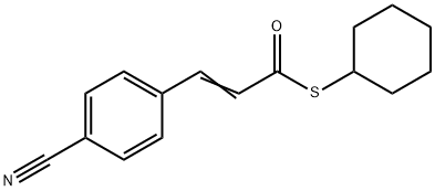 S-CYCLOHEXYL 3-(4-CYANOPHENYL)-2-PROPENETHIOATE 结构式