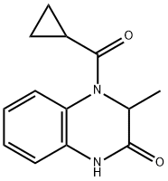 4-(CYCLOPROPYLCARBONYL)-3-METHYL-3,4-DIHYDRO-2(1H)-QUINOXALINONE 结构式