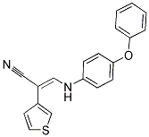 3-(4-PHENOXYANILINO)-2-(3-THIENYL)ACRYLONITRILE 结构式