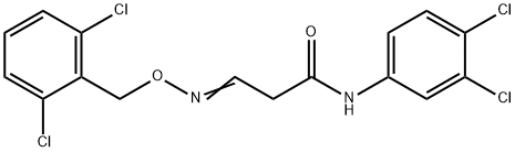 3-([(2,6-DICHLOROBENZYL)OXY]IMINO)-N-(3,4-DICHLOROPHENYL)PROPANAMIDE 结构式