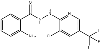 2-Amino-N'-[3-chloro-5-(trifluoromethyl)-2-pyridinyl]benzenecarbohydrazide 结构式