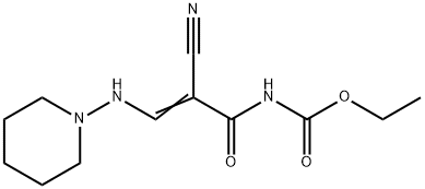 ETHYL N-[2-CYANO-3-(PIPERIDINOAMINO)ACRYLOYL]CARBAMATE 结构式