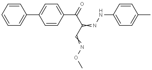 3-[1,1'-Biphenyl]-4-yl-2-[2-(4-methylphenyl)hydrazono]-3-oxopropanal O-methyloxime 结构式