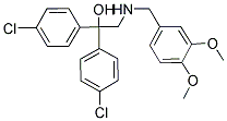 1,1-BIS(4-CHLOROPHENYL)-2-[(3,4-DIMETHOXYBENZYL)AMINO]-1-ETHANOL 结构式