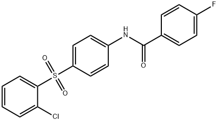 N-(4-[(2-CHLOROPHENYL)SULFONYL]PHENYL)-4-FLUOROBENZENECARBOXAMIDE 结构式