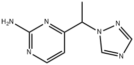 4-[1-(1H-1,2,4-TRIAZOL-1-YL)ETHYL]-2-PYRIMIDINAMINE 结构式