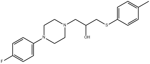 1-(4-(4-氟苯基)哌嗪-1-基)-3-(对甲苯硫基)丙-2-醇 结构式